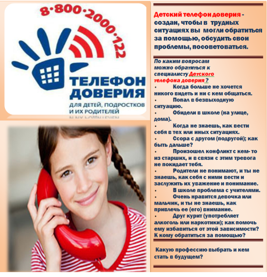 Телефон доверия.